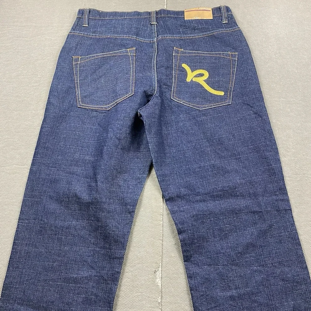 Rocawear Jeans Mens 38 x 34 Baggy Y2K Vintage Denim Blue Wide Leg Skater